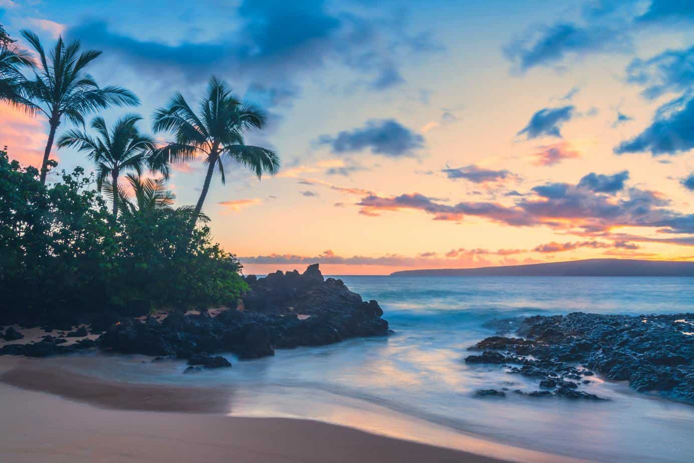 Secret cove beach in the Wailea-Makena area on Maui